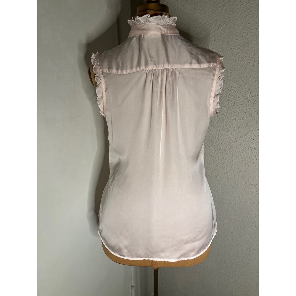 Converse One-Star Pink Ruffled V-Neck Top M Casual Angelcore Preppy Y2K Boho - Picture 2 of 12